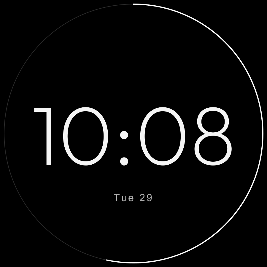 Hairline watch face, Snow theme