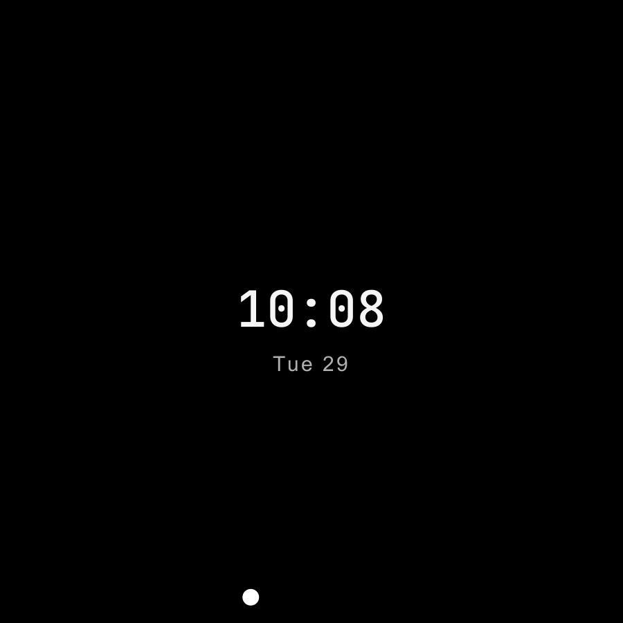 Mono Dot watch face, Snow theme