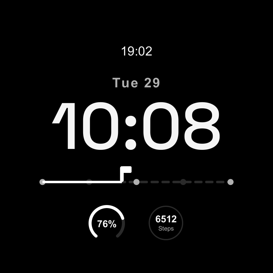 Trail watch face, Snow theme