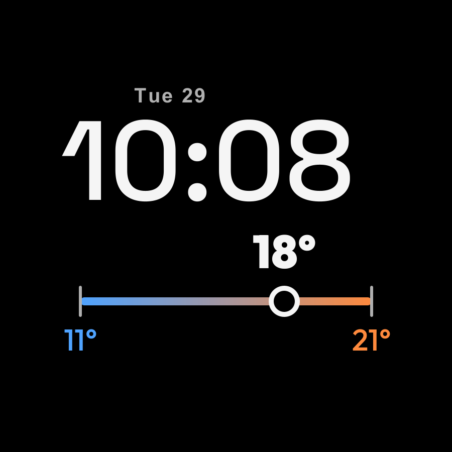 High Low watch face, Snow theme