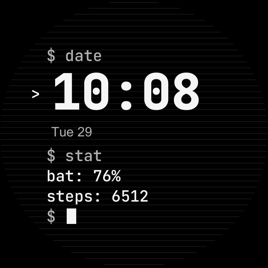 Terminal watch face, Snow theme