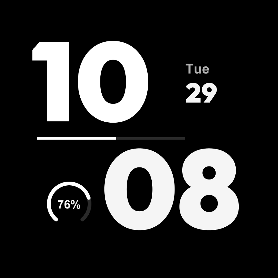 Stack watch face, Snow theme