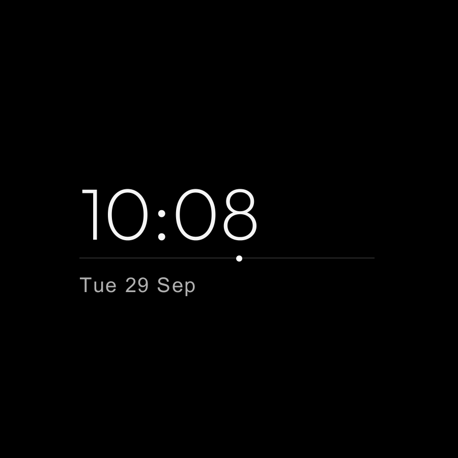 Zero Plus watch face, Snow theme