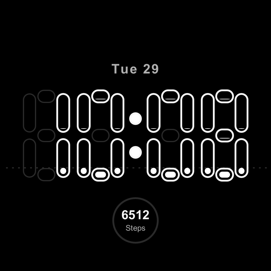 Outline watch face, Snow theme
