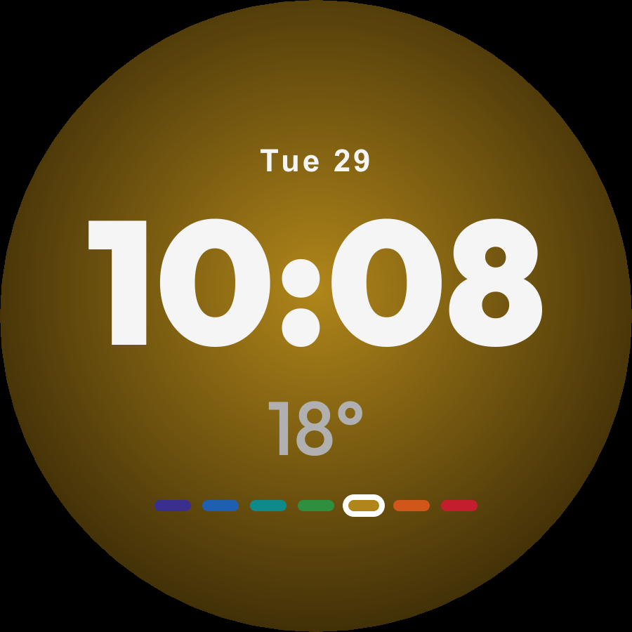 Outside watch face, Snow theme