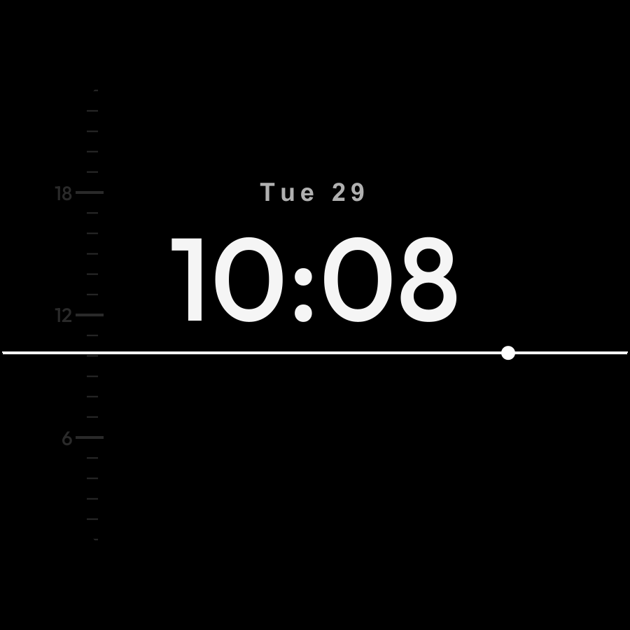Level watch face, Snow theme