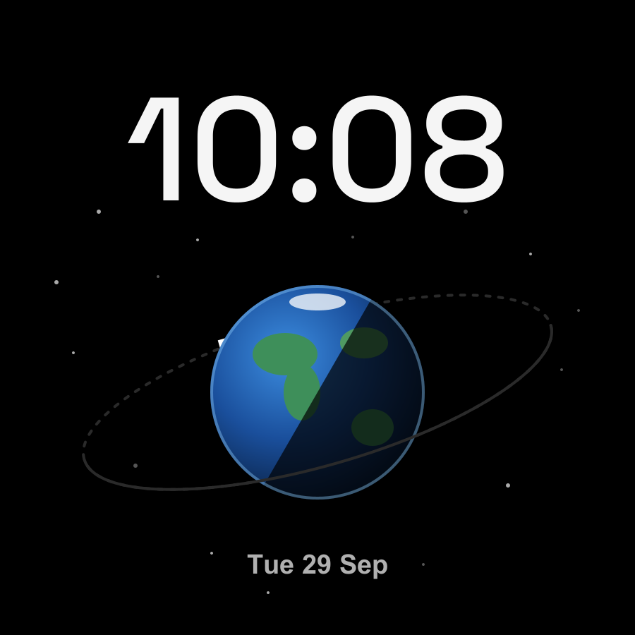 Satellite watch face, Snow theme