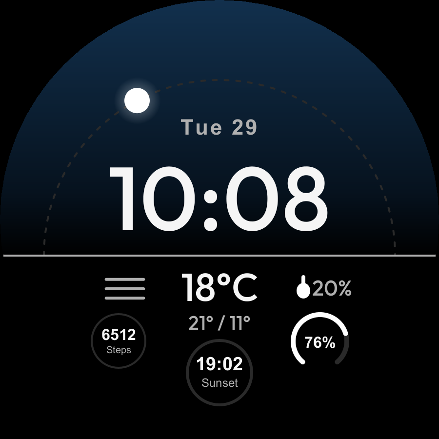 Horizon watch face, Snow theme