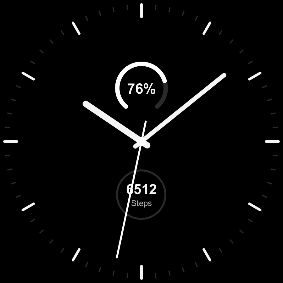 Meridian Lite watch face, Snow theme