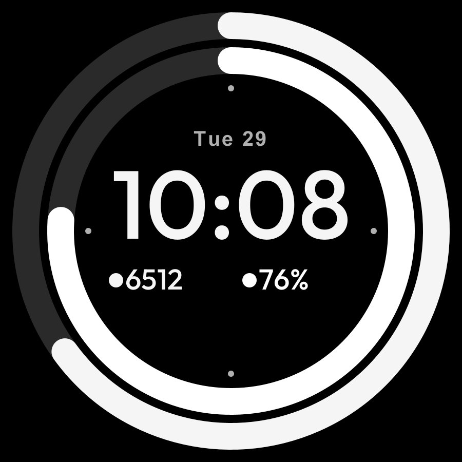 Daily Rings watch face, Snow theme