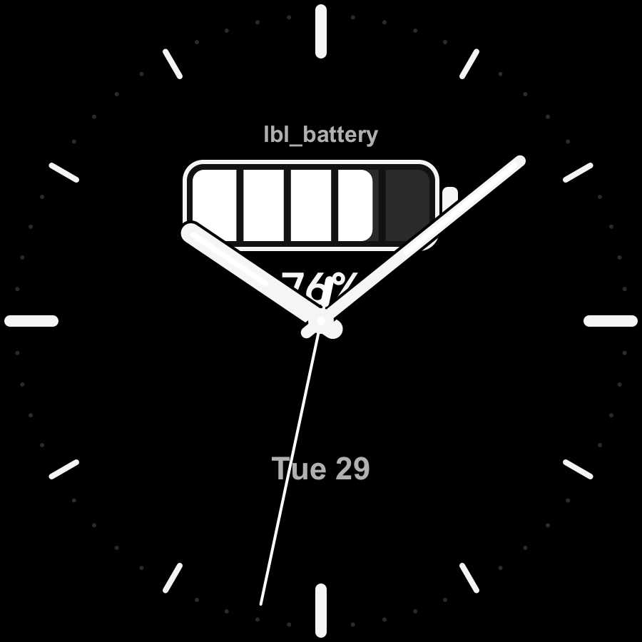 Charge watch face, Snow theme