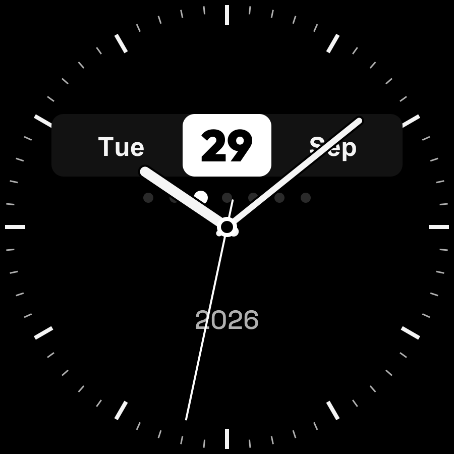 Datum watch face, Snow theme