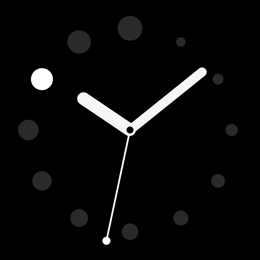 Dot Hours watch face, Snow theme