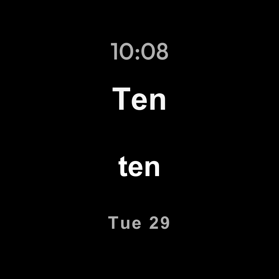 Say Time watch face, Snow theme
