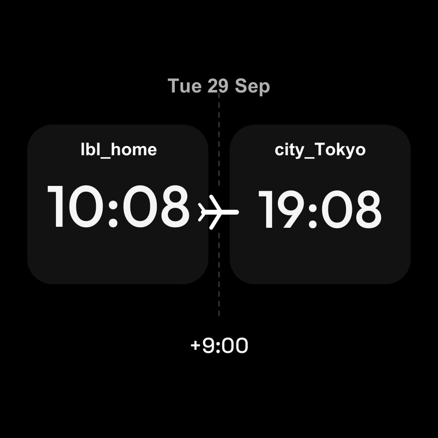 Travel watch face, Snow theme