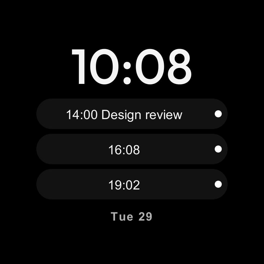 Tri watch face, Snow theme