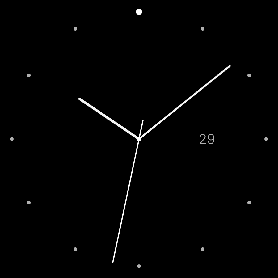 Line watch face, Snow theme