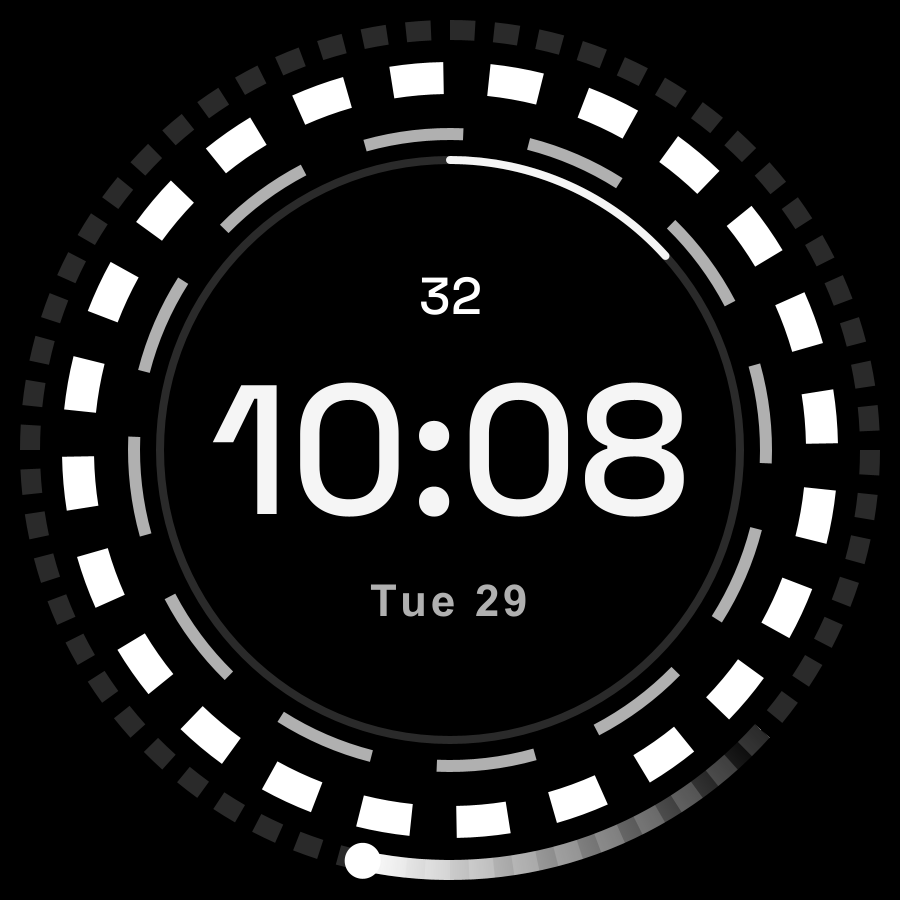 Spin watch face, Snow theme