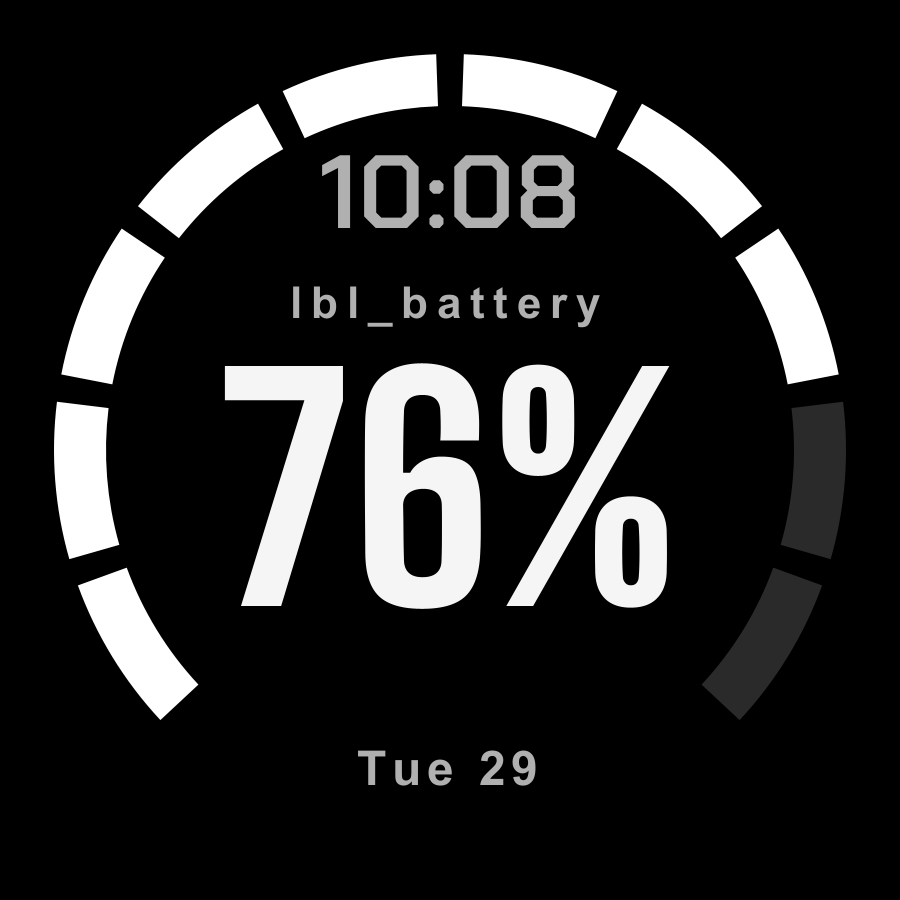Battery Lab watch face, Snow theme
