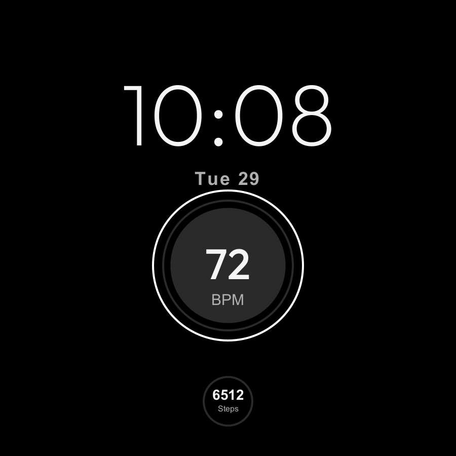 Recovery watch face, Snow theme