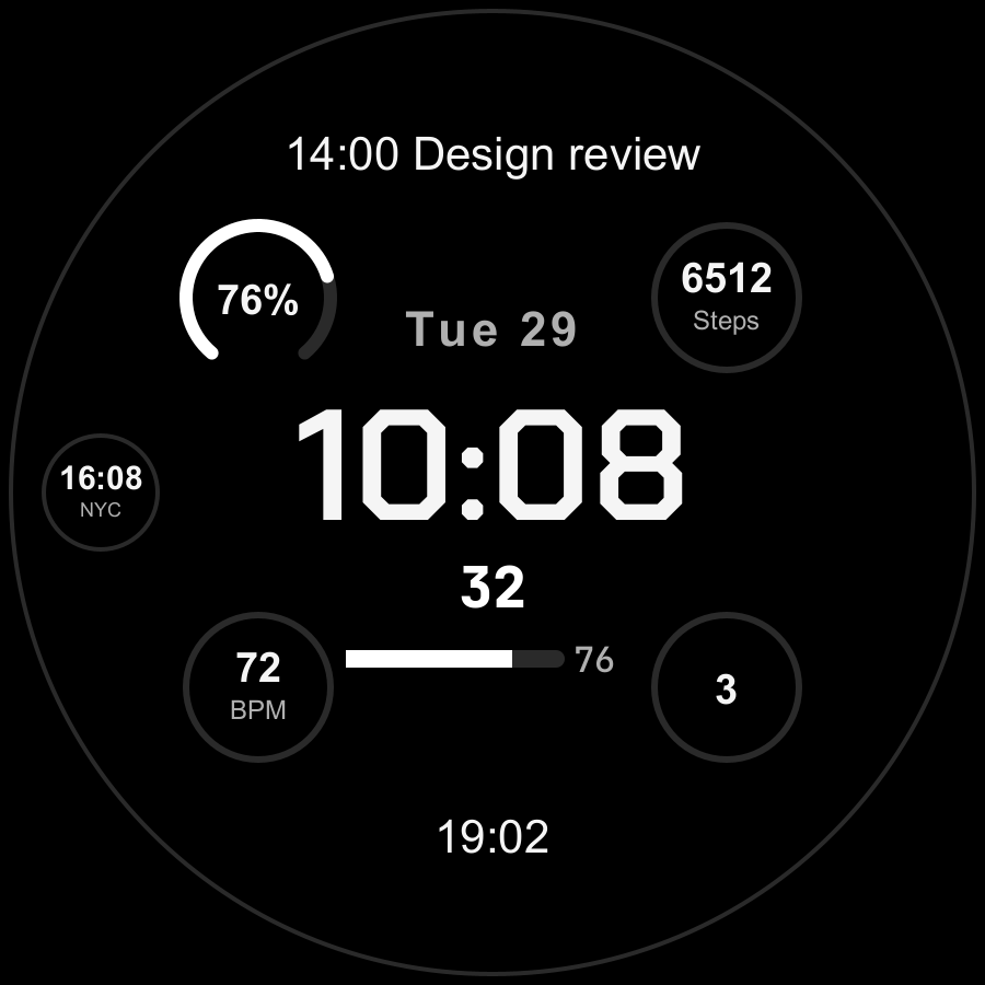 Atlas Pro watch face, Snow theme