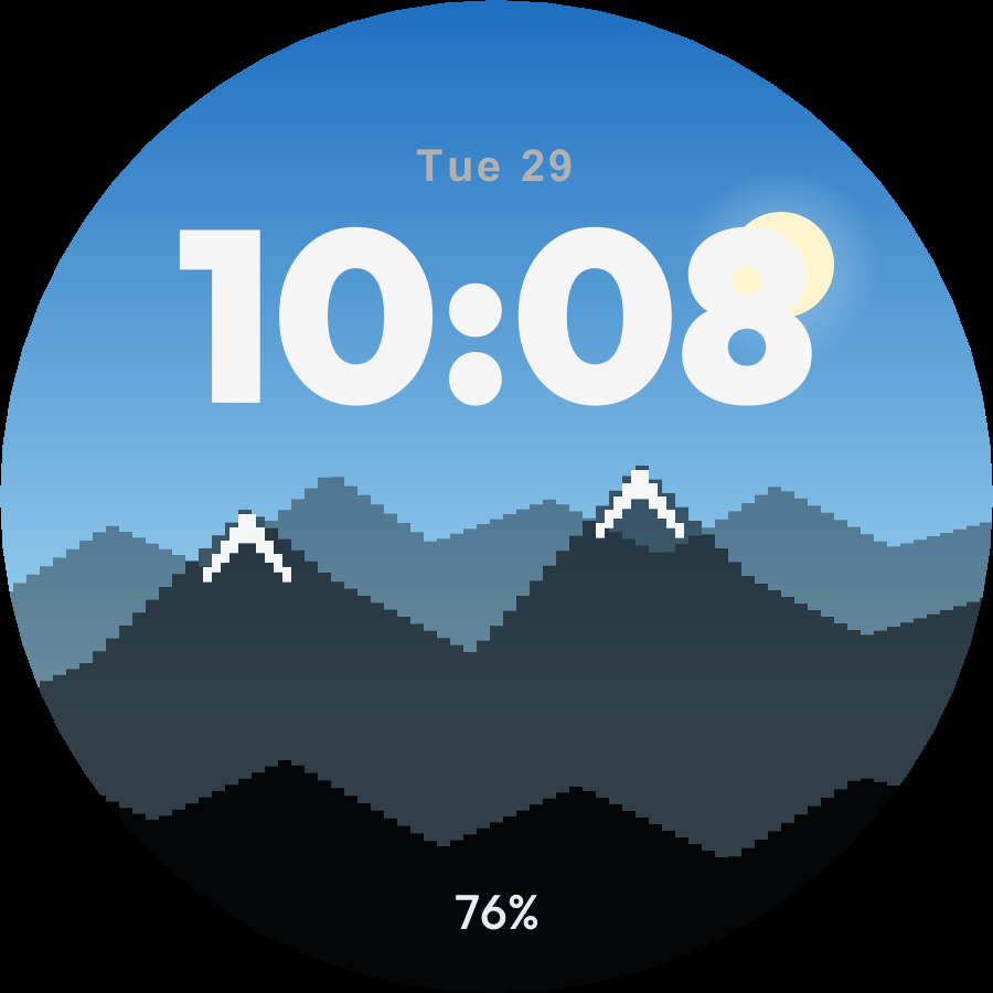 Peak watch face, Snow theme