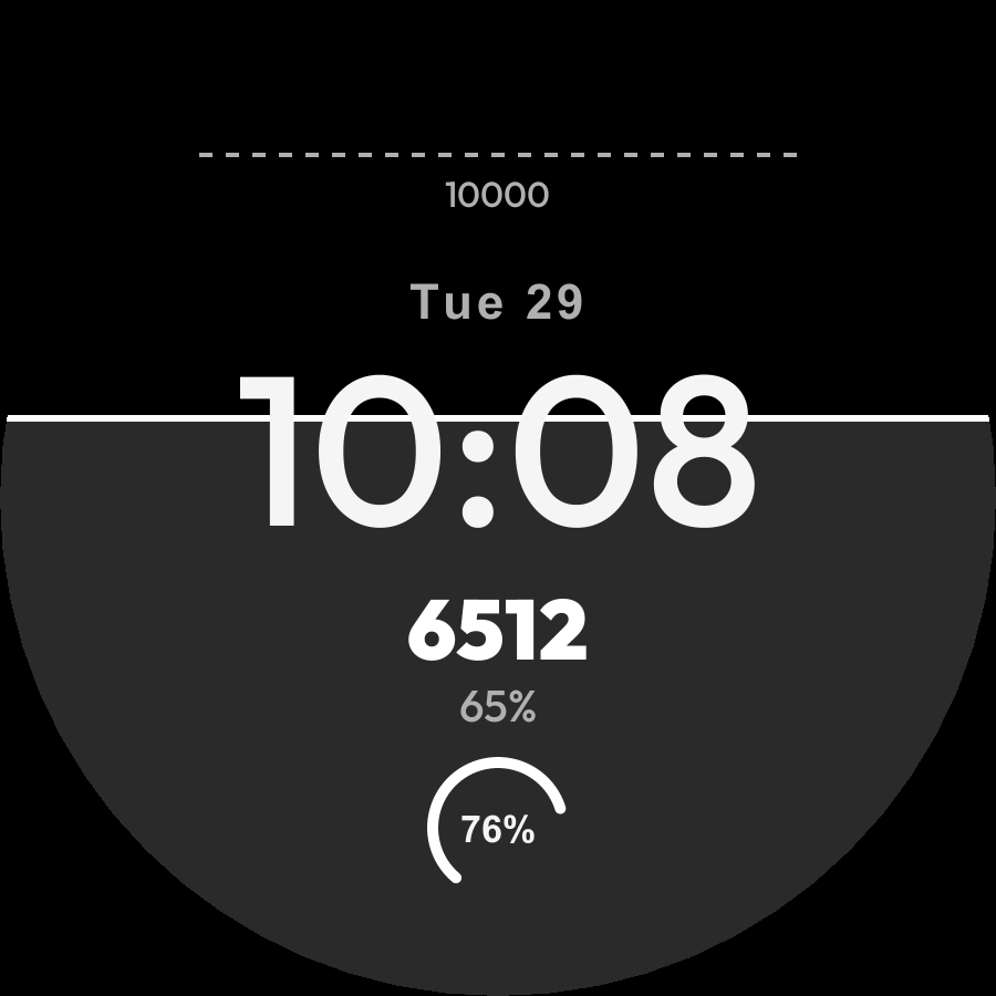 Stride watch face, Snow theme