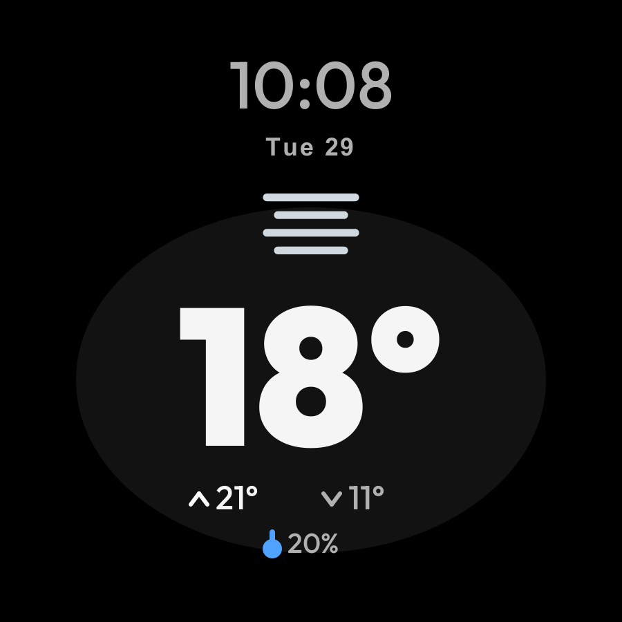 Weather watch face, Snow theme