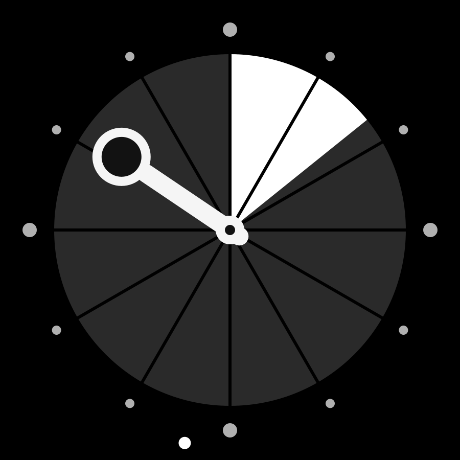 Pie watch face, Snow theme