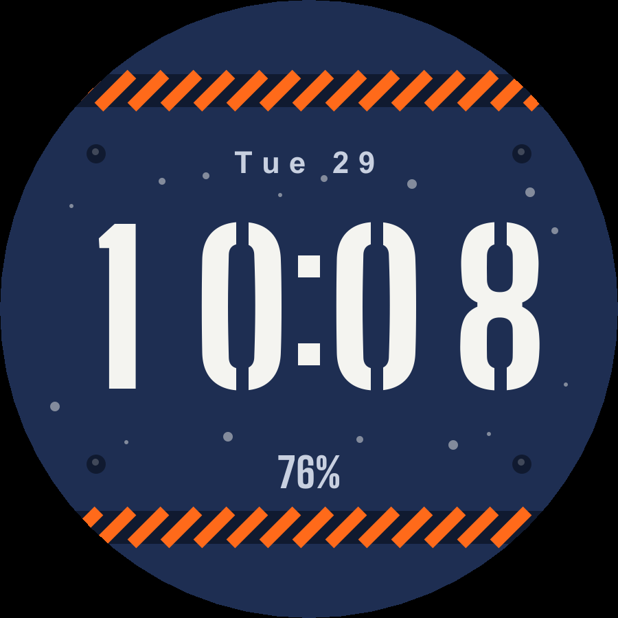 Stencil watch face, Navy theme