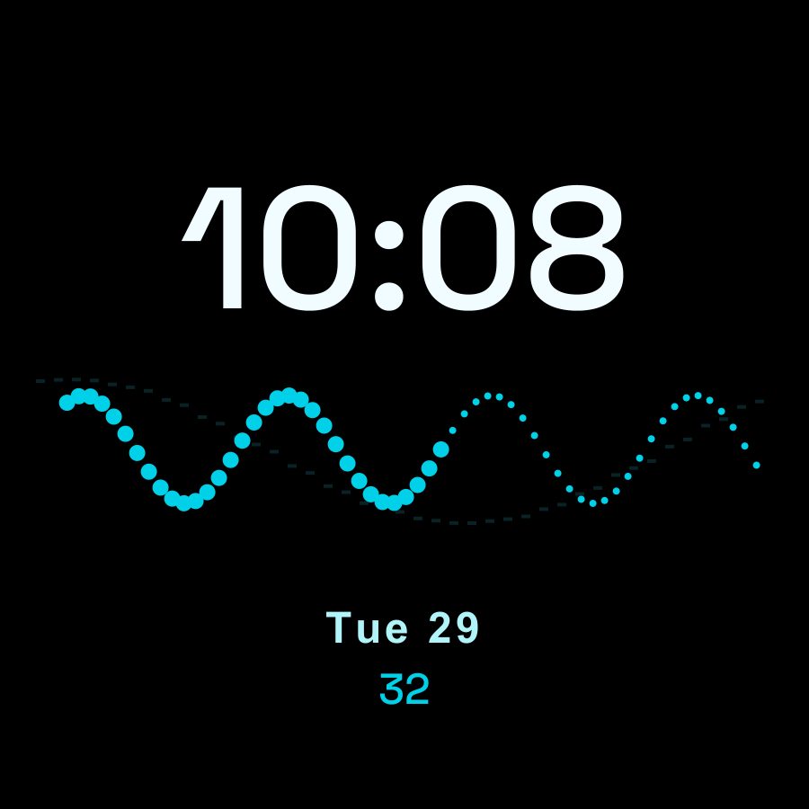 Wave watch face, Ocean theme